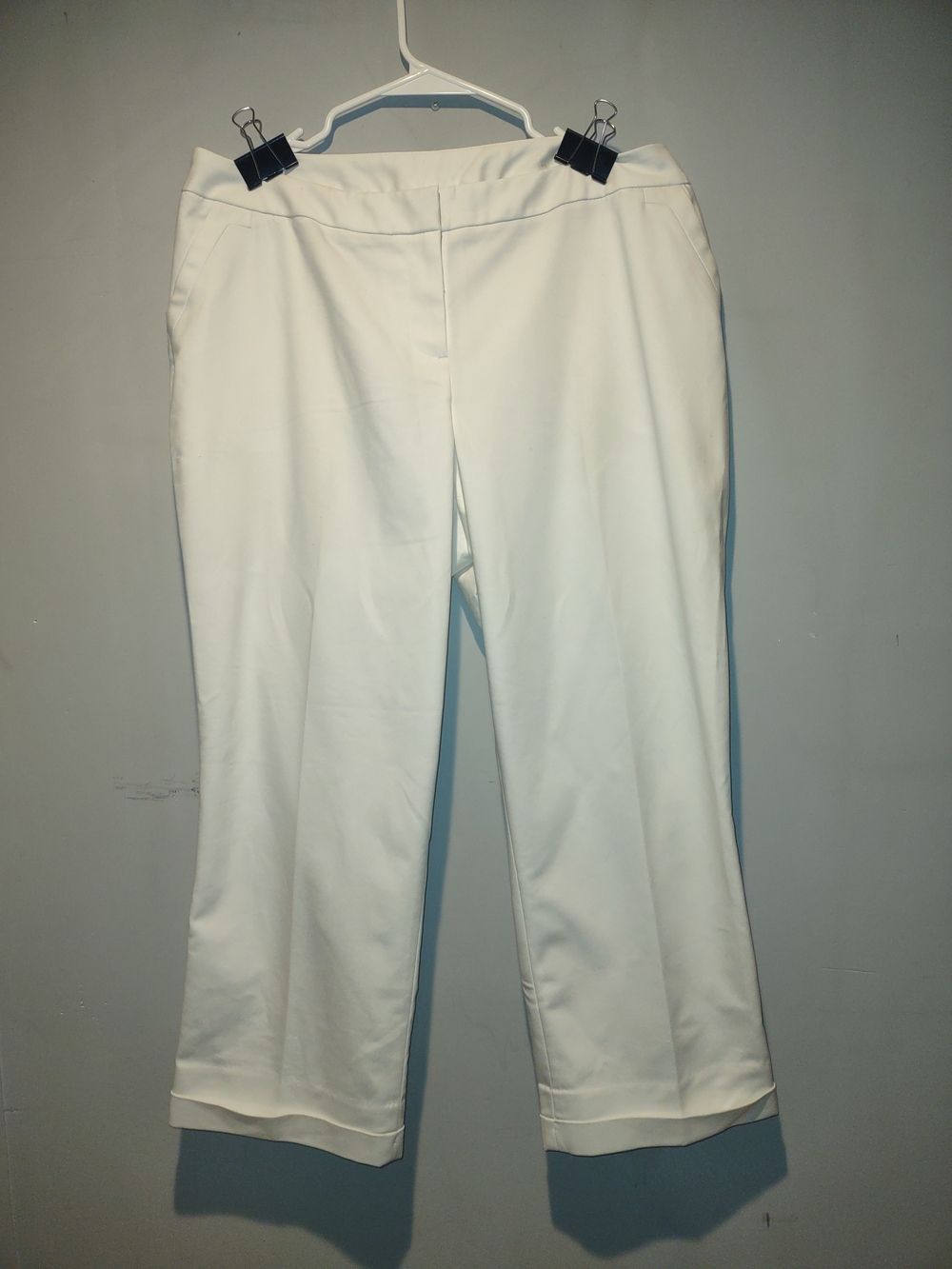 Lane Bryant Women's White Cropped Dress Pants